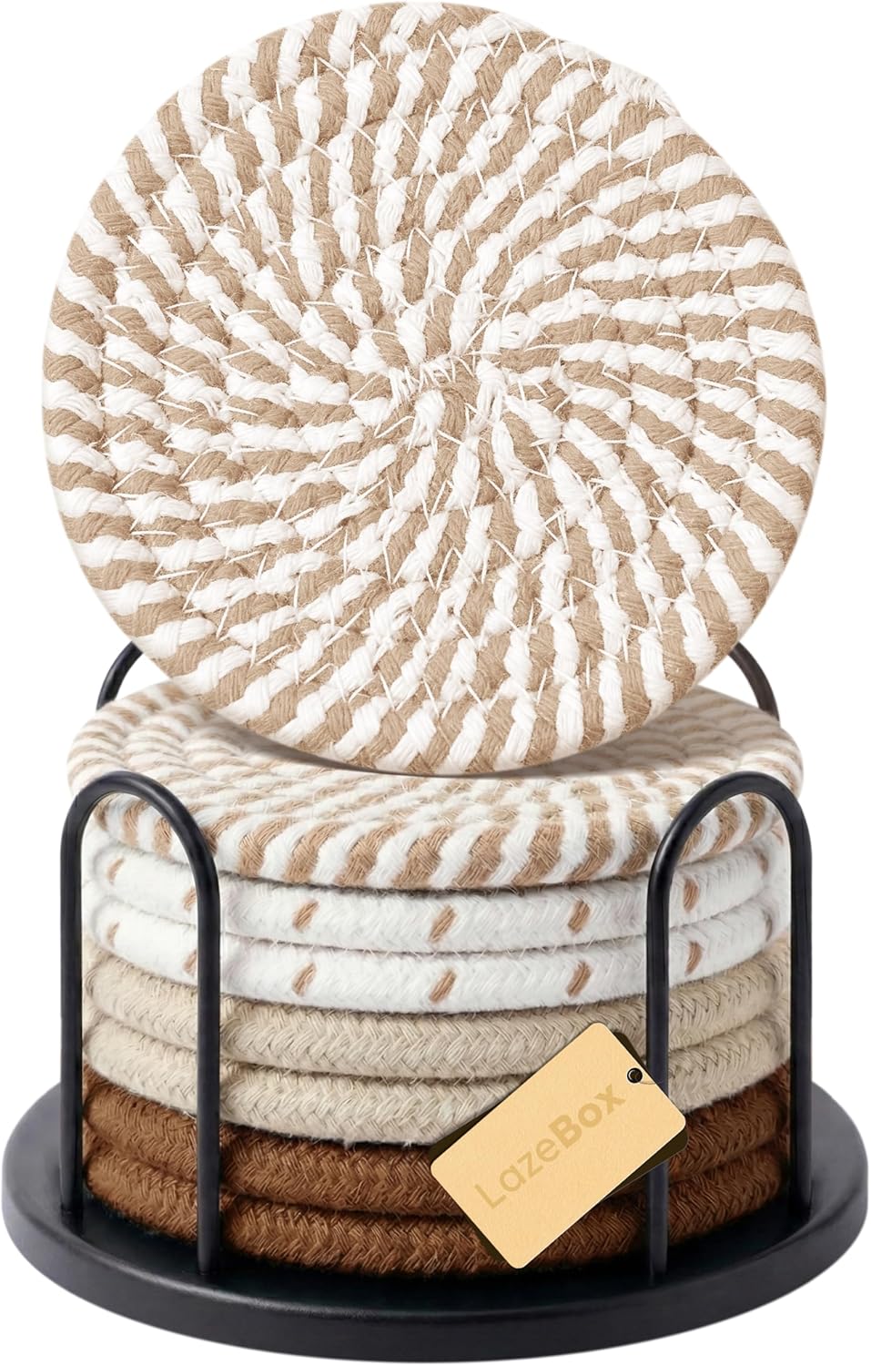 Coasters Set of 8 for Drinks, 4 Inch Large Coasters for Coffee Table, Tabletop Protection for Hot & Cold Drinks, Versatile Coasters for Home Decor, Non-Slip & Easy to Clean, Coffee